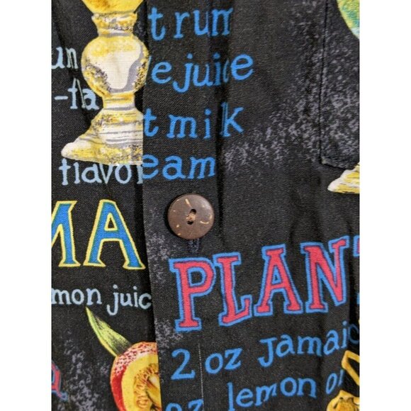 Go Barefoot Vintage Mens Hawaiian Camp Button Up Shirt Size XL Cocktail Recipes - Picture 5 of 6